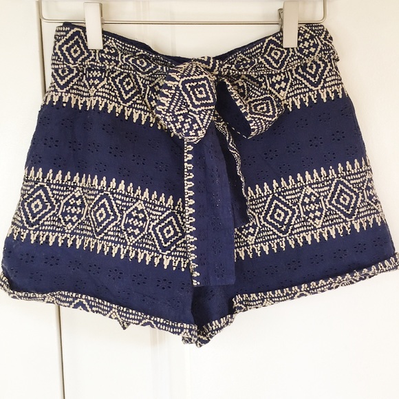 Tularosa REVOLVE Navy High Waist Eyelet Shorts XXS - Picture 3 of 8